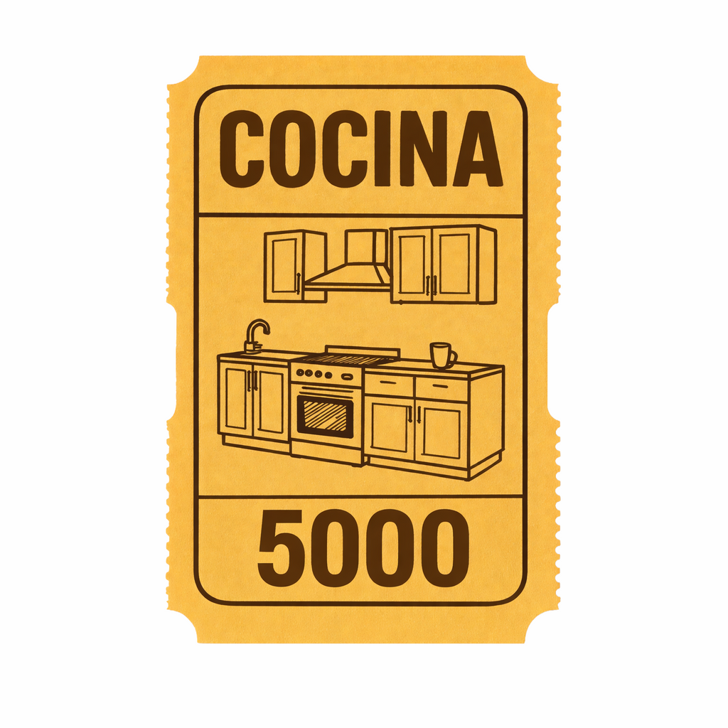 ¡Gran sorteo! Ticket X 1, cubierta de cuarzo, muebles y complementos para tu cocina.